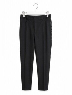 River Island Slim Fit Black Tuxedo Dress Pants Men's Size 30 Satin Side Stripe